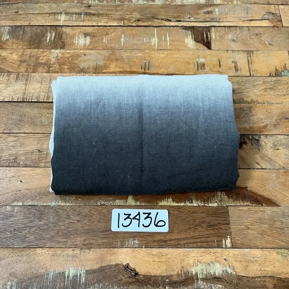 Crate & Barrel Linen Standard Sham Black Ombre Dip Dye 20x26 in